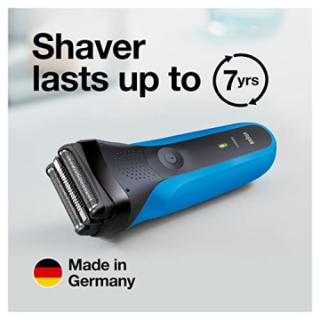 Braun Series 3 Electric Razor: Rechargeable Wet & Dry Shaver