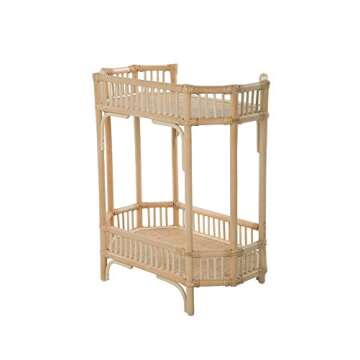 Kouboo 1110141 Manhattan 2-Tier Console, Natural Rattan End Table, Brown