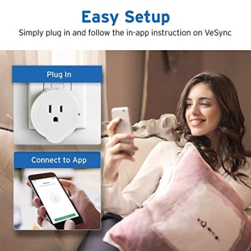 VeSync Smart Plug by Etekcity - 2 Pack Mini WiFi Outlets