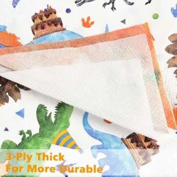 Dinosaur Party Plates and Napkins Bundle for Kids