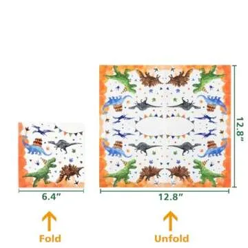 Dinosaur Party Plates and Napkins Bundle for Kids