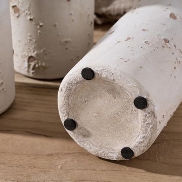 Ceramic Rustic Farmhouse Vase Set of 3 for Home Decor