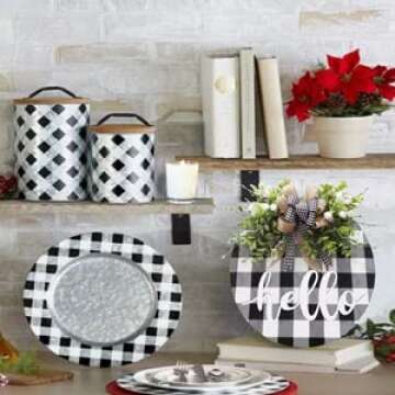 Buffalo Plaid Front Door Wreath for All Seasons