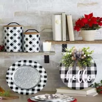 Buffalo Plaid Front Door Wreath for All Seasons