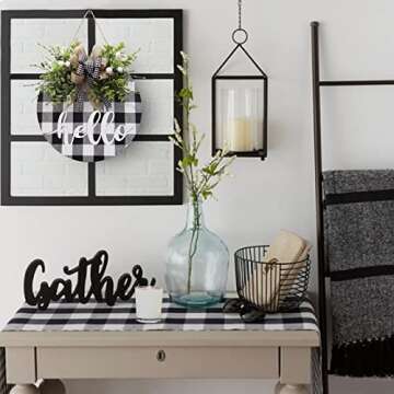 Buffalo Plaid Front Door Wreath for All Seasons