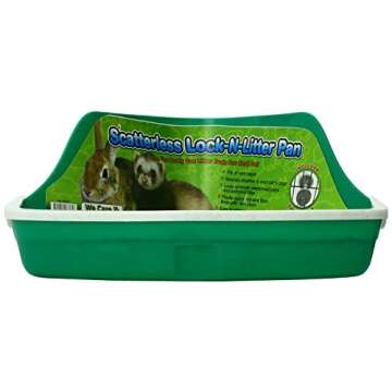 Ware Manufacturing Plastic Scatterless Lock-N-Litter Bigger Pet Pan, Jumbo - Colors May Vary