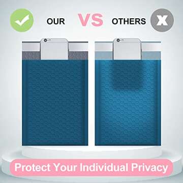 UCGOU Navy Blue Bubble Mailers 6x10 Self-Seal 50 Pack