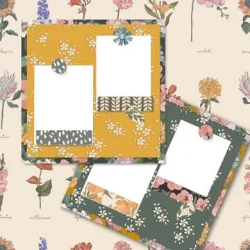 Whaline Flower Garden Pattern Paper for DIY Crafts