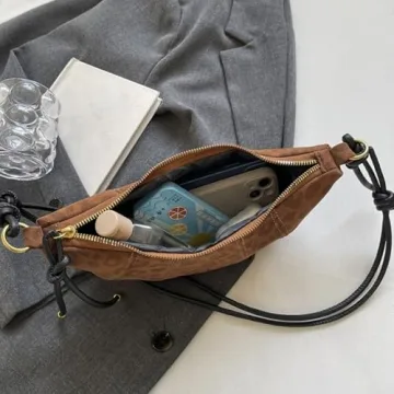 Stylish Dicusph Suede Crescent Bag for Women