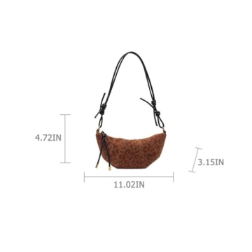 Stylish Dicusph Suede Crescent Bag for Women