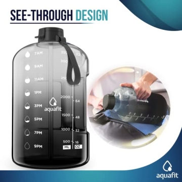 AQUAFIT 1 Gallon Water Bottle With Time Markers - Hydrate Better