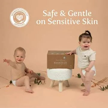 Earth & Eden Sensitive | Eco-Conscious & Hypoallergenic Diapers | Size 1 | 176 Count