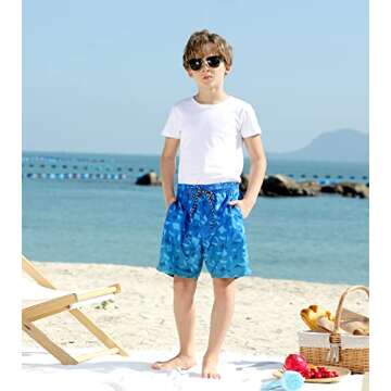 Cozople Boys Compression Swim Trunks Quick-Dry for Summer