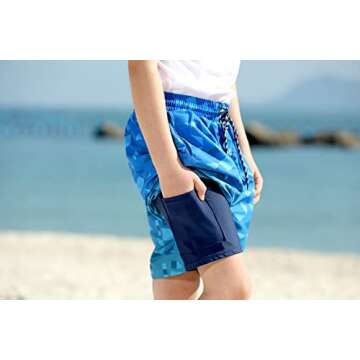 Cozople Boys Compression Swim Trunks Quick-Dry for Summer