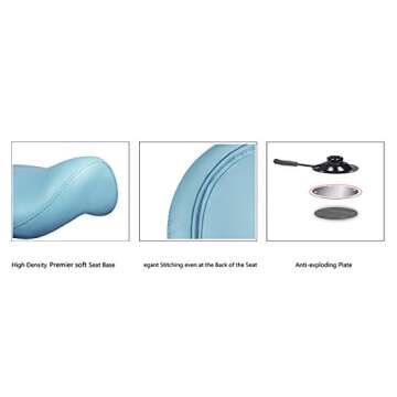 Grace & Grace Professional Saddle Stool Series Hydraulic Swivel Comfortable Ergonomic with Heavy Duty Metal Base for Clinic Dentist Spa Massage Salons Studio (Green)