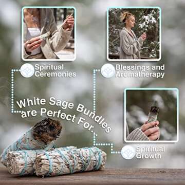 White Sage Smudge Sticks 4" Inch ~ 12 Smudging Wands | Smudge Kit White Sage Incense Sticks for Home Cleansing
