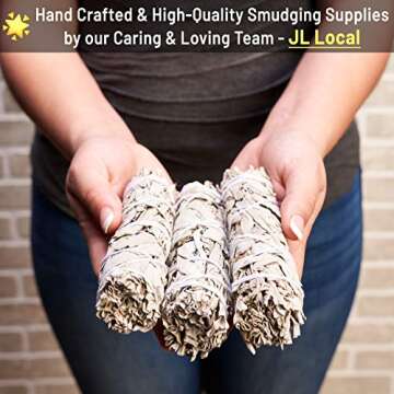 White Sage Smudge Sticks 4" Inch ~ 12 Smudging Wands | Smudge Kit White Sage Incense Sticks for Home Cleansing