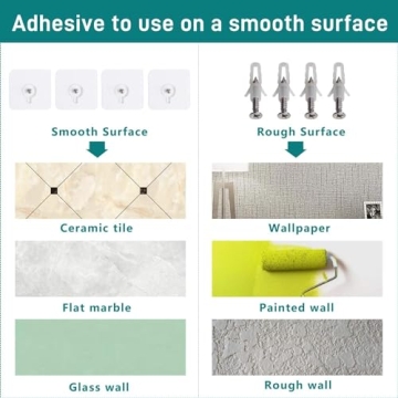 Vdomus Clear Acrylic Bathroom Shelves, No Drill Installation