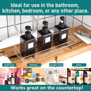 Vdomus Clear Acrylic Bathroom Shelves, No Drill Installation