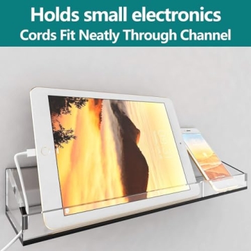 Vdomus Clear Acrylic Bathroom Shelves, No Drill Installation