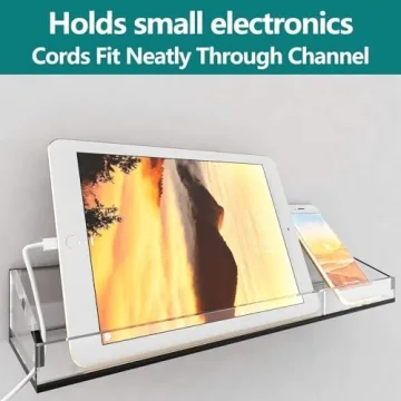 Vdomus Clear Acrylic Bathroom Shelves, No Drill Installation