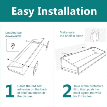 Vdomus Clear Acrylic Bathroom Shelves, No Drill Installation