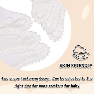 Bamery Baby Bandana Bibs White Cotton Drool Bibs for Drooling and Teething Absorbent for Boy Girl (Pure White)