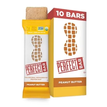 Perfect Bar Peanut Butter Protein Bar, Organic, Gluten Free, Non-GMO, 10 Count