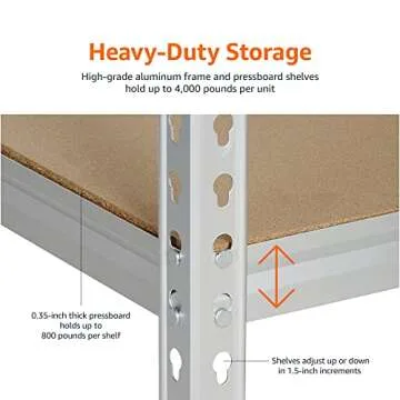 Amazon Basics 5 Tier Medium Duty Storage Shelving Unit