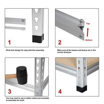 Amazon Basics 5 Tier Medium Duty Storage Shelving Unit