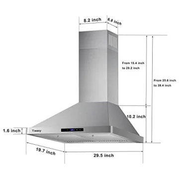 Tieasy 30" Wall Mount Range Hood - Powerful & Stylish