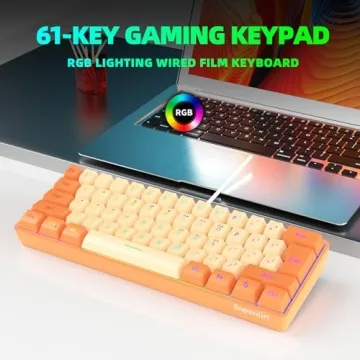 Snpurdiri 60% Wired Gaming Keyboard with RGB Lighting