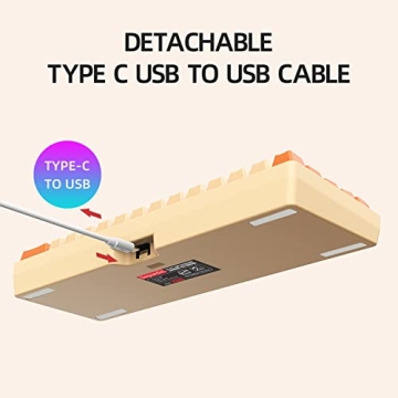 Snpurdiri 60% Wired Gaming Keyboard with RGB Lighting