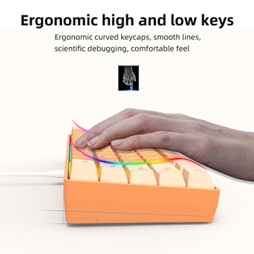 Snpurdiri 60% Wired Gaming Keyboard with RGB Lighting