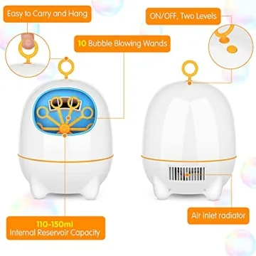 BATTOP Bubble Machine for Kids Automatic Bubbles Indoor Outdoor