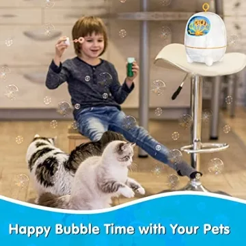 BATTOP Bubble Machine for Kids Automatic Bubbles Indoor Outdoor