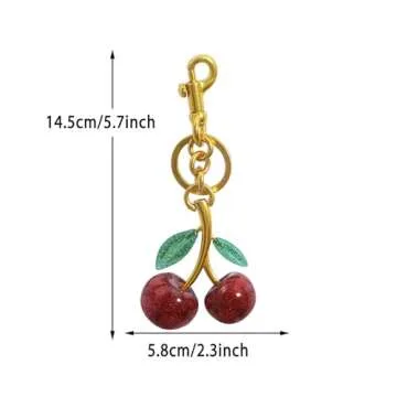 FASTFAIRY Cherry Bag Charm for Stylish Keychains and Gifts