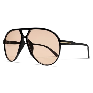 GUVIVI Retro Aviator Sunglasses - Stylish & Comfortable Oversized Eyewear for All Occasions
