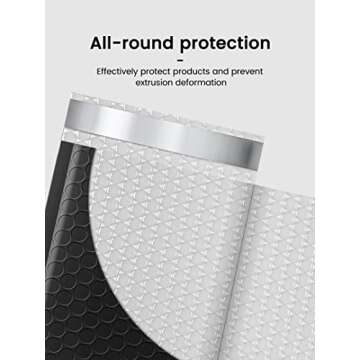 GSSUSA Black Bubble Mailers 4x8" Inches 50 Pack, Usable Size 4X7" Bubble Envelopes for Small Business, Padded Envelopes, Shipping Envelopes, Packaging Bags, Mailing Envelopes, Shipping Supplies