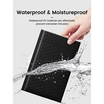 GSSUSA Black Bubble Mailers 4x8" Inches 50 Pack, Usable Size 4X7" Bubble Envelopes for Small Business, Padded Envelopes, Shipping Envelopes, Packaging Bags, Mailing Envelopes, Shipping Supplies