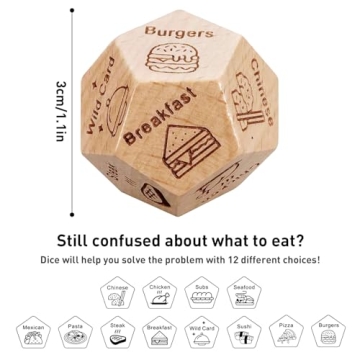 Kykake Food Decision Dice for Couples & Friends