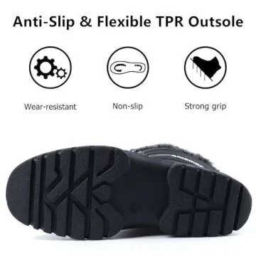 Knixmax Women's Waterproof Winter Snow Boots - Stylish & Warm