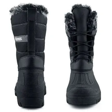 Knixmax Women's Waterproof Winter Snow Boots - Stylish & Warm