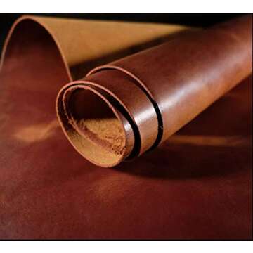 The Tannery Finished Full Grain Buffalo Genuine Leather Hides Crafts | Home Decor Leather Crafts Tooling Sewing Hobby Workshop Crafting Leather Hides Tan 12x12