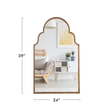 VVK Vintage Golden Wall Mirror for Home Décor