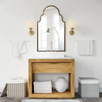 VVK Vintage Golden Wall Mirror for Home Décor