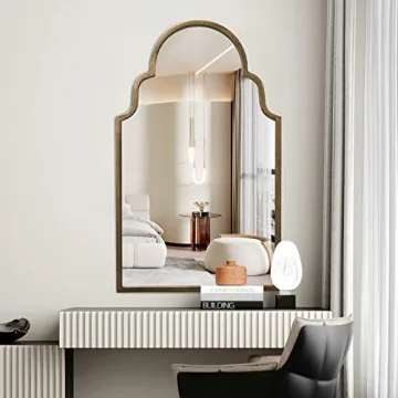 VVK Vintage Golden Wall Mirror for Home Décor