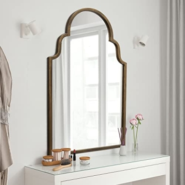VVK Vintage Golden Wall Mirror for Home Décor