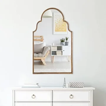 VVK Vintage Golden Wall Mirror for Home Décor