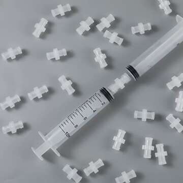 AIEX 30pcs Syringe Adapter Kit - Female Luer to Syringe Coupler Lock Connector